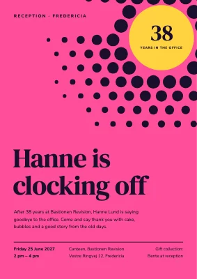 Retirement reception — clocking off for good