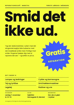 Reparationscafé — smid det ikke ud