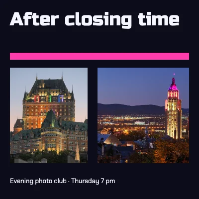 After closing time · neon diptych