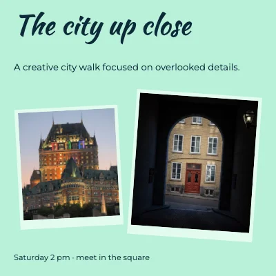 The city up close · travel stamps
