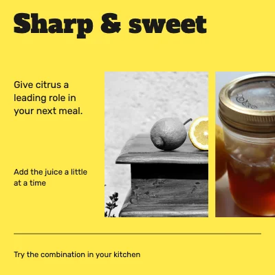 Sharp & sweet · recipe market