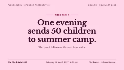 Charity gala — sponsor presentation