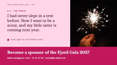 Page 5 of Charity gala — sponsor presentation