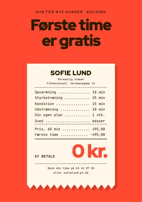 Personlig træner — første time gratis