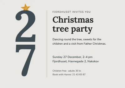 Christmas tree party — big date