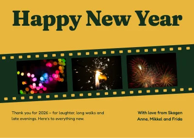 New Year card — film strip