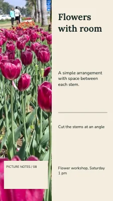 Flowers with room · Two columns
