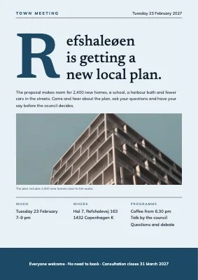 Town meeting on a new local plan