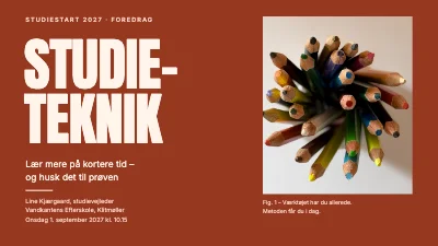 Studieteknik — foredrag for elever