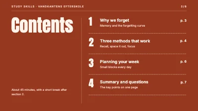Page 2 of Study skills — talk for pupils