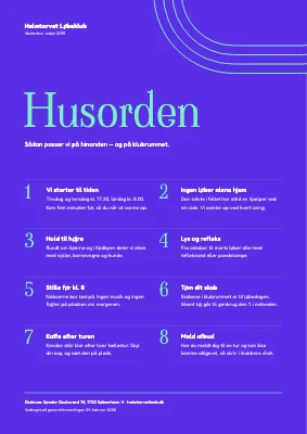 Husorden — løbeklub