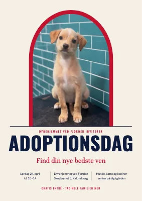 Adoptionsdag på dyrehjemmet