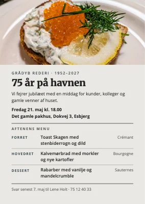 Firmajubilæum med middag — Esbjerg