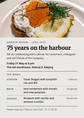Company anniversary dinner — Esbjerg