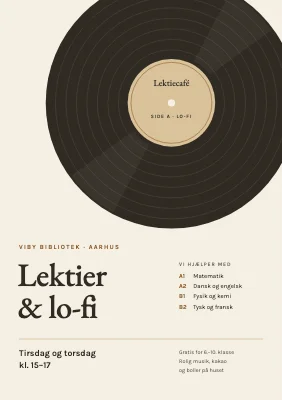 Lektiecafé med lo-fi — vinylplade