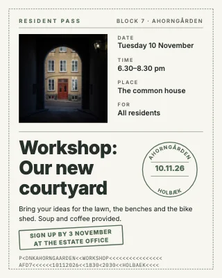 Housing association — courtyard workshop
