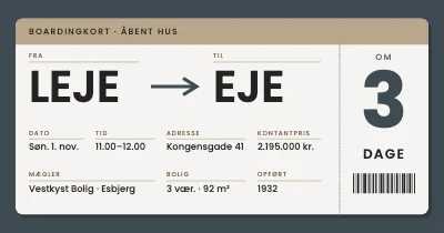 Ejendomsmægler — nedtælling til åbent hus