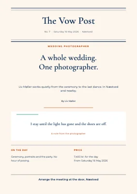Wedding photographer in Næstved