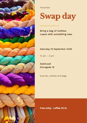 Swap day — clothes and scarves in Thisted