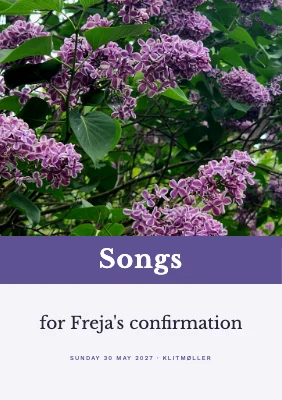 Confirmation song booklet — lilac and violet band