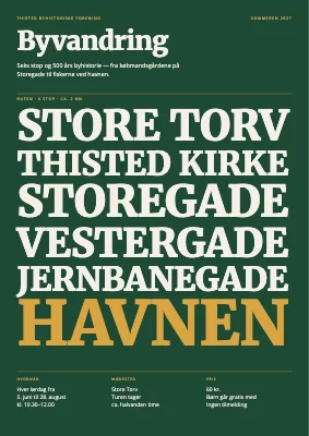 Byvandring — gadenavne i træsnitstype