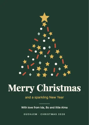 Christmas card — confetti Christmas tree