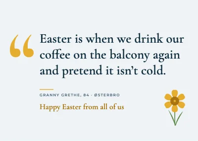 Easter card with a quote — Granny’s words