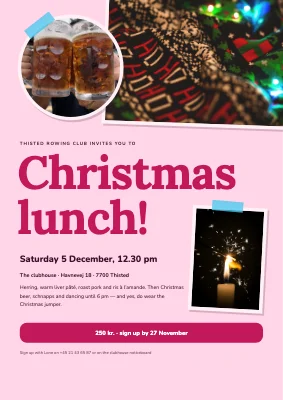 Christmas lunch — taped collage