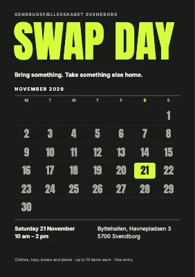 Swap day — calendar flyer