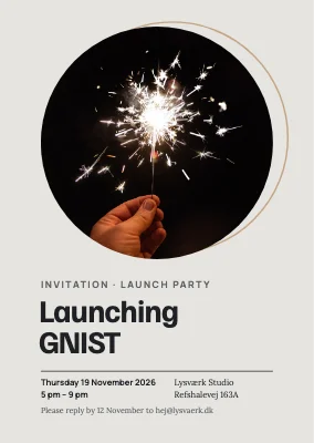 Launch party — sparkler in a circle