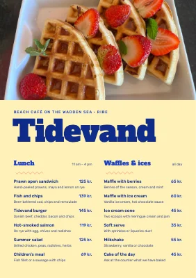 Wadden Sea beach café — menu