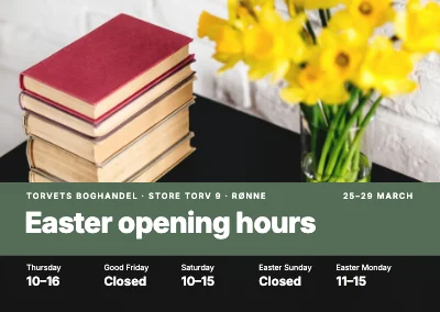 Easter opening hours — bookshop