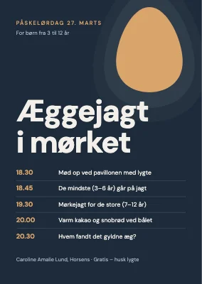 Æggejagt i mørket — program