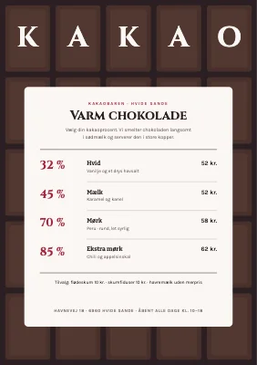 Chokoladebar — varm kakao og kager