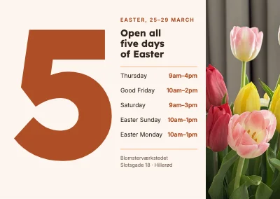 Easter opening hours — florist