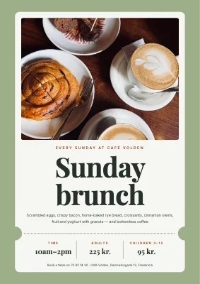Sunday brunch — a ticket to the table