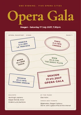 Opera gala as an opera passport — poster