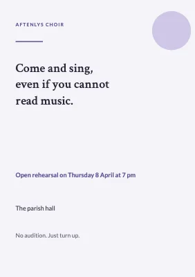 Choir rehearsal