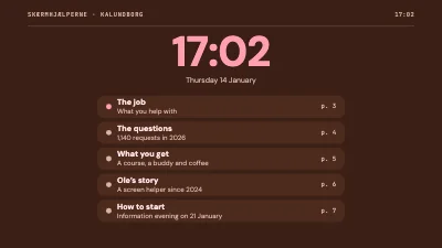 Page 2 of Volunteer recruitment — screen helpers