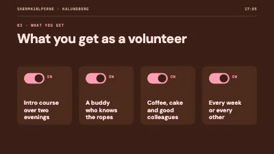 Page 5 of Volunteer recruitment — screen helpers