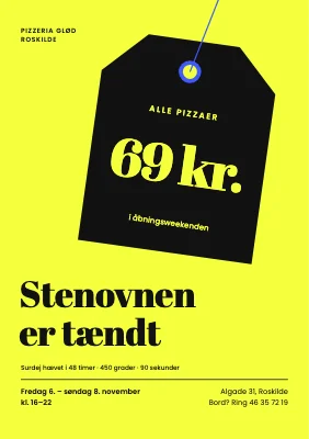 Pizzeria åbner — prismærke