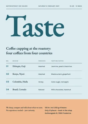 Coffee cupping at the roastery