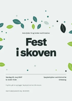 Nonfirmation — fest i skoven med bladkonfetti