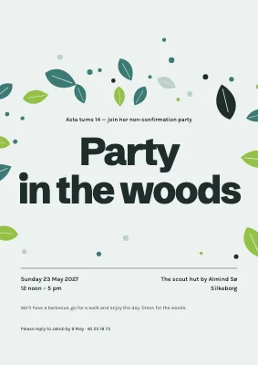 Non-confirmation party — a party in the woods with leaf confetti
