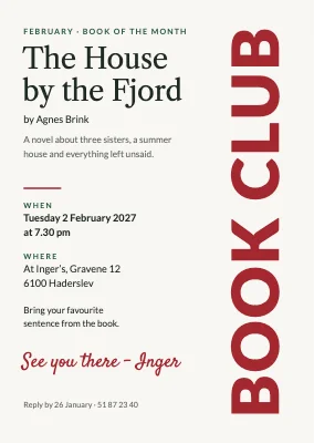 Book club in Haderslev — book of the month