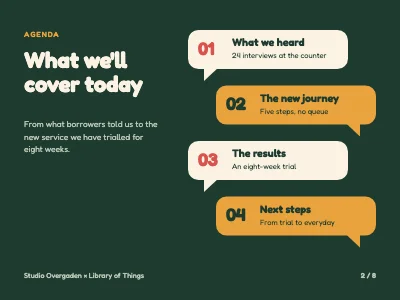 Page 2 of Service design — project presentation