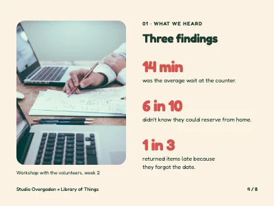 Page 4 of Service design — project presentation