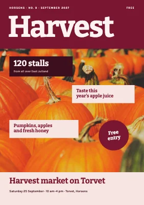 Harvest market — magazine cover