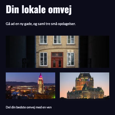 Din lokale omvej · Kontaktark ved midnat