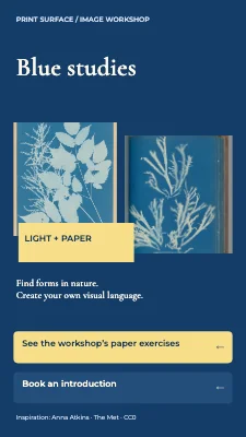 Print Surface — Blue studies